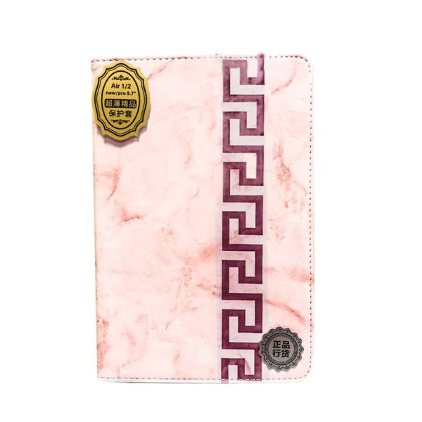 Marble Print Apple Flip Cover - iPad Mini 1   2   3   4   Pink Supply