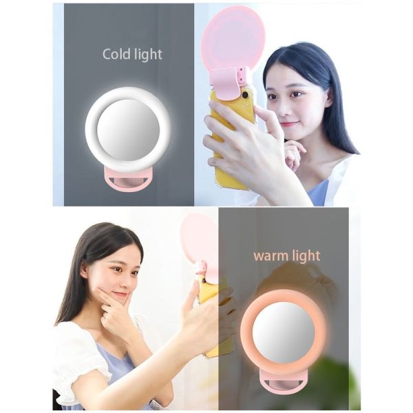 HR-20 Mirror fill light 2 in 1 Selfie Lights - 250 mAh For Discount