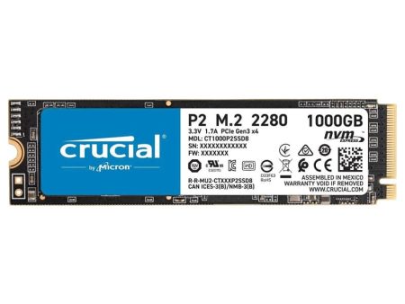 Crucial P2 - 1TB   M.2 2280   PCIe 3.0 - SSD (Solid State Drive) Sale