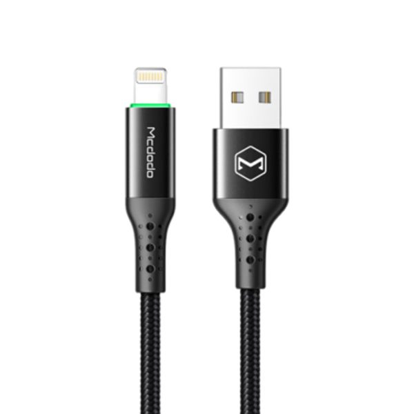 Mcdodo CA-8060 Auto Power Off Data Cable for Lightning - 1.2 M   Black Online now