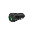 Mcdodo CC-5970 Dual Ports USB-C PD 20W USB-A QC3.0 Fast Car Charger - 38W   Black For Sale