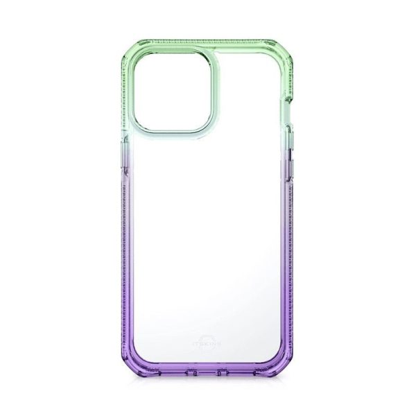 Itskins Supreme Prism Case - Apple iPhone 13 Pro Max   Light Green And Light Purple For Sale