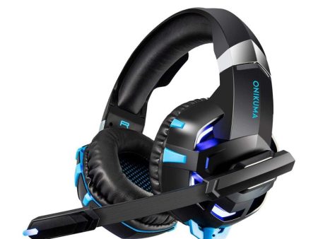 Onikuma K2 PRO Elite Stereo Gaming Headset - 20Hz-20KHz   50mm   Blue Online Hot Sale