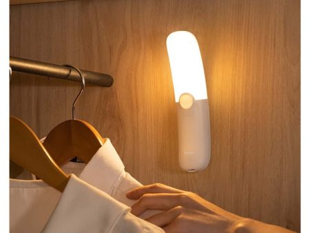 Baseus Crescent Moon Human Body Induction Night Light - 800mAh   3,000K   White For Cheap