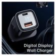 Mcdodo Digital Dislay PD+QC Dual Port 33W Fast Charger - 33W   USB-A   USB-C   Black Fashion