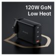 Mcdodo GaN 120W PD Four Port Wall Charger With Cable - USB-C   USB-A   120W   Black Online Sale