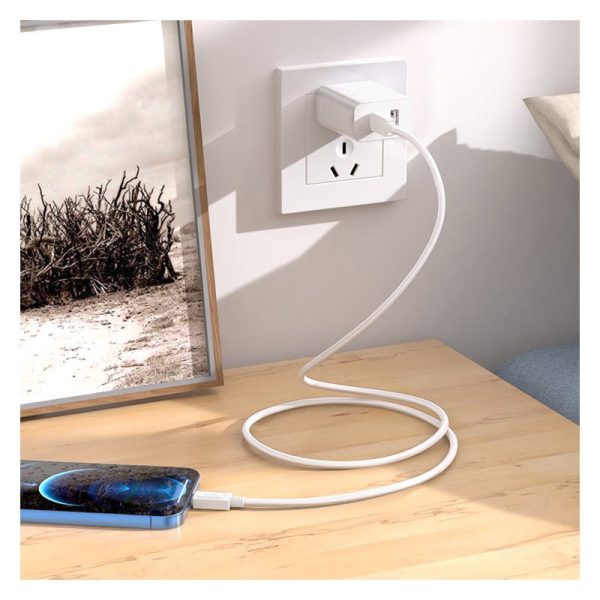 HOCO X73 PD Charging Cable - USB-C To Lightning   1 Meter   White on Sale