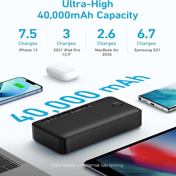 Anker 347 Power Bank (PowerCore 40K) 30W PD - Black For Cheap