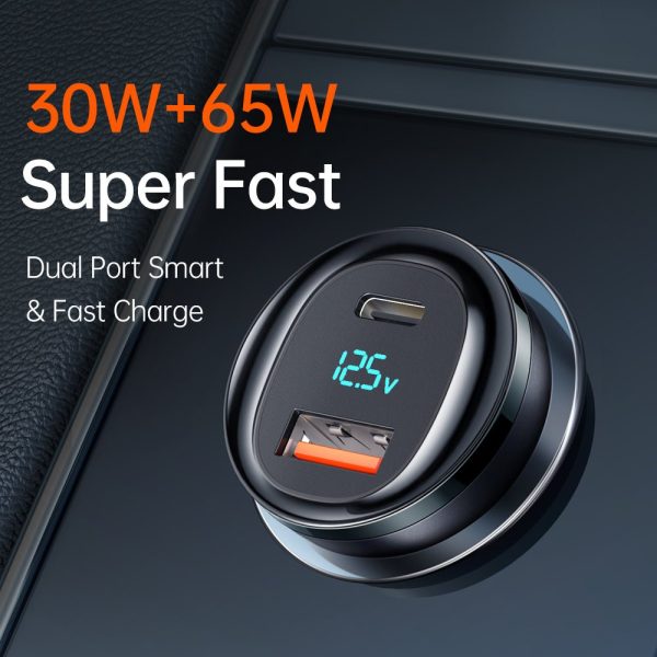 Mcdodo 95W PD + 5A Type-C + USB-A Port Digital Display Fast Car Charger For Discount