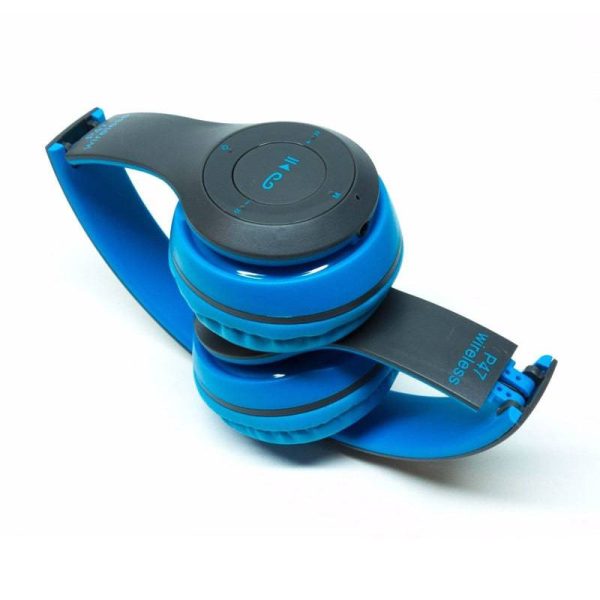 P47 Wireless Headphone - Bluetooth 4.2   Wireless   Blue - 2 s Day Treats Online