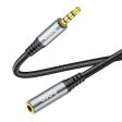 Hoco Audio Extension Cable - 3.5mm   1 Meter   Black Online Hot Sale