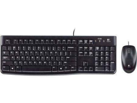 Logitech MK120 - Wired   USB   Quiet Typing   Arb Eng - Keyboard & Mouse Combo Online Sale