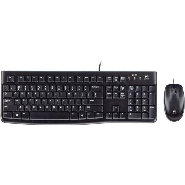 Logitech MK120 - Wired   USB   Quiet Typing   Arb Eng - Keyboard & Mouse Combo Online Sale