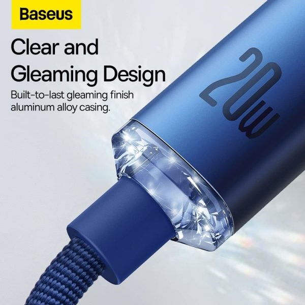 Baseus Crystal Shine Cable Type-C To Lightning Fast Charging Cable  - 20W - 1.2M   Blue Online