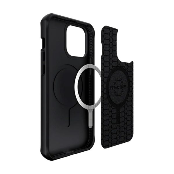 Itskins Hybrid Mag Carbon Series Cover For iPhone 13 Pro Max - Black1 Supply