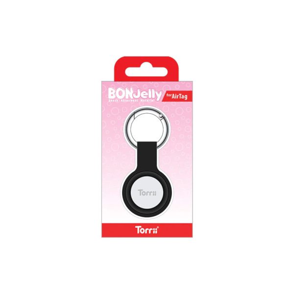 Torrii Bonjelly Silicone Key Ring - Apple AirTag   Black For Sale