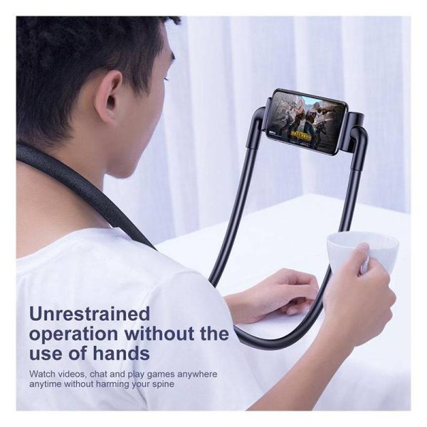 Baseus Flexible Neck Phone Holder Stand - Black Hot on Sale