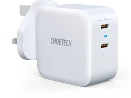 Choetech 40W Dual USB-C Port Charger - White Online