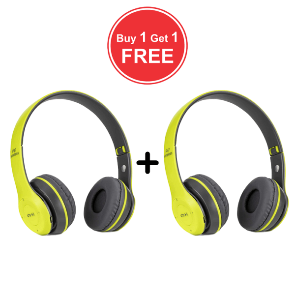 P47 Wireless Headphone - Bluetooth 4.2   Wireless   Green - Bundle Offer Online now