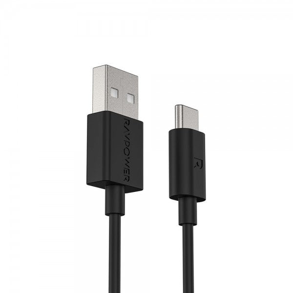 RAVPower TPE USB A to Type C Cable - 1 Meter   Black Fashion