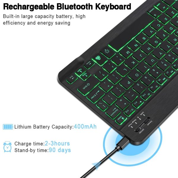 Bluetooth Wireless Keyboard And Mouse Kit For RGB Backlit Keyboard Kit - Black Online