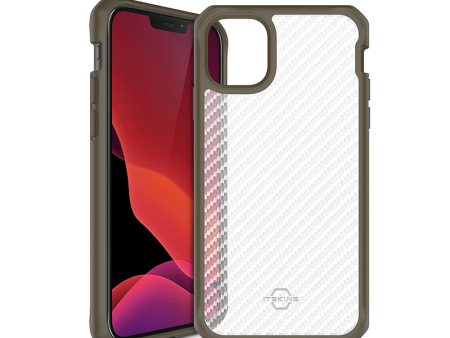 Itskins Hybrid Tek Case - Apple iPhone 12 & 12 Pro   Kaki And Transparent Discount