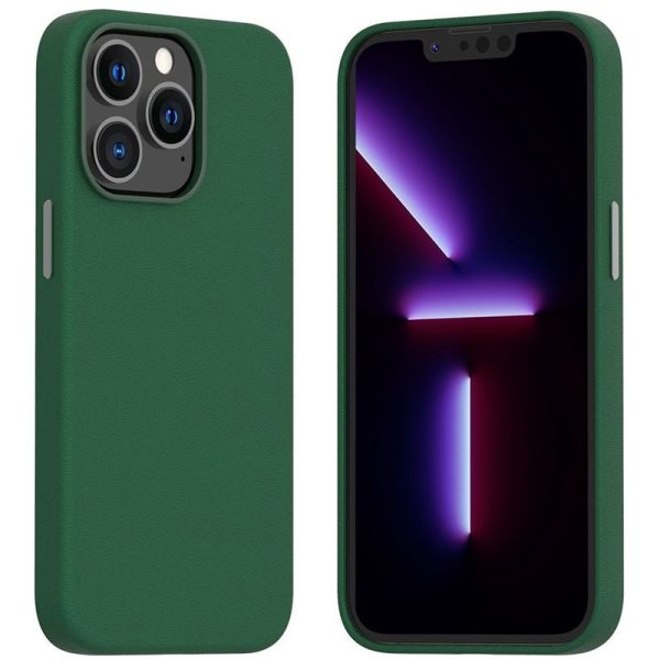 Araree Pellis PU Leather Case For iPhone 13 Pro- Green Fashion