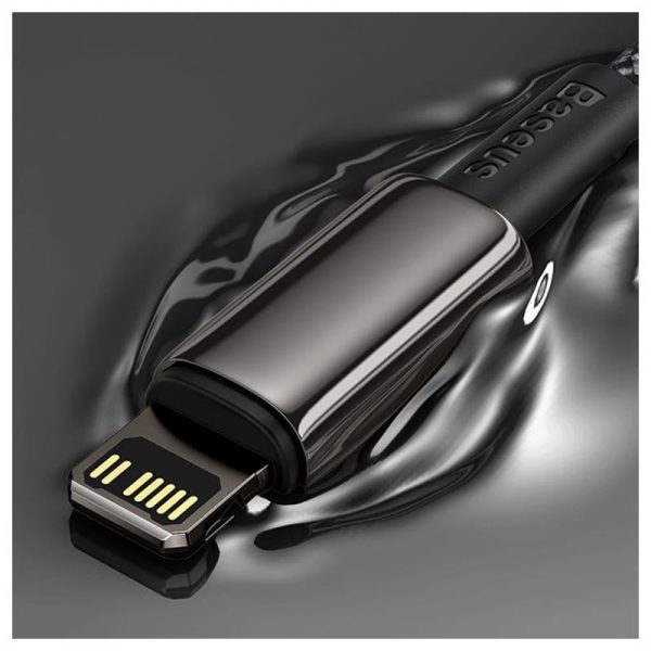 Baseus Tungsten Gold Charging Cable - USB-C   Lightning   20W   1 Meter   Black For Sale