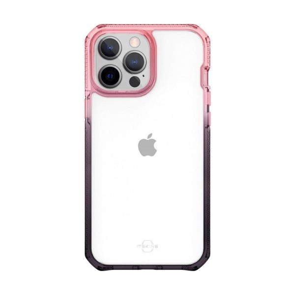 Itskins Supreme Prism Case - Apple iPhone 13 Pro Max   Light Pink And Grey Fashion