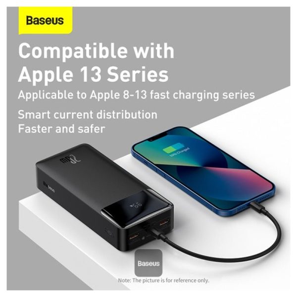 Baseus BiPow Digital Display Power Bank - 30000mAh   20W   Black Sale