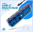 Powerology 7in1 USB-C Multi Hub Crystalline Series Hot on Sale