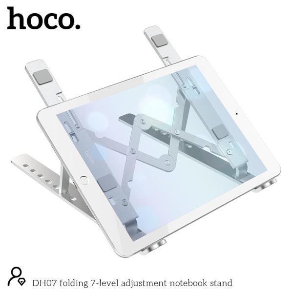 Hoco DH07 Folding 7-level Adjustment Notebook Stand - Silver Sale