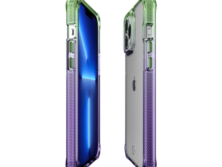 Itskins Supreme Prism Case - Apple iPhone 13 Pro Max   Light Green And Light Purple For Sale