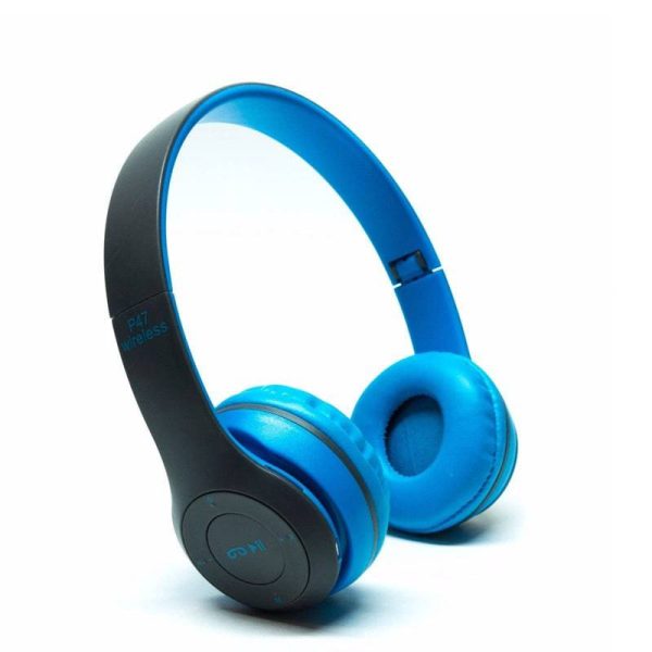 P47 Wireless Headphone - Bluetooth 4.2   Wireless   Blue - 2 s Day Treats Online