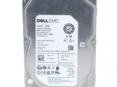 Dell SAS Hard Drive - 2TB   3.5-inch   SAS   7.2K RPM   12Gbps For Sale