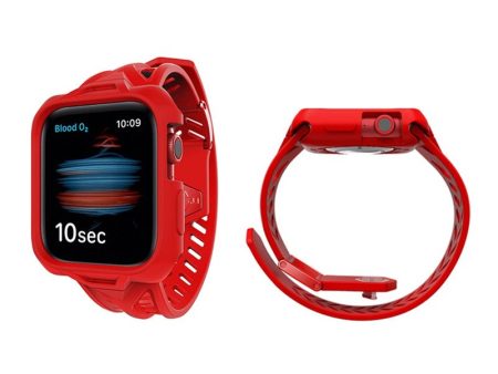 Itskins Spectrum Combo Watch Belt And Bumper Case Set - Apple Watch Se   4   5   6    40mm   2M Antishock   Red Hot on Sale