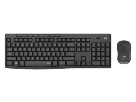 Logitech MK295 Silent Wireless Combo - 2.40GHz   Up to 10m   USB Wireless Receiver   Arb Eng   Black - Keyboard & Mouse Combo Online now