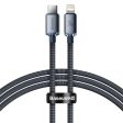 Baseus Crystal Shine Cable Type-C To Lightning Fast Charging Cable - 20W   2M   Black For Cheap