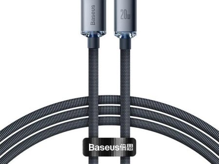 Baseus Crystal Shine Cable Type-C To Lightning Fast Charging Cable - 20W   2M   Black For Cheap