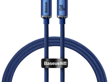 Baseus Crystal Shine Cable Type-C To Lightning Fast Charging Cable  - 20W - 1.2M   Blue Online