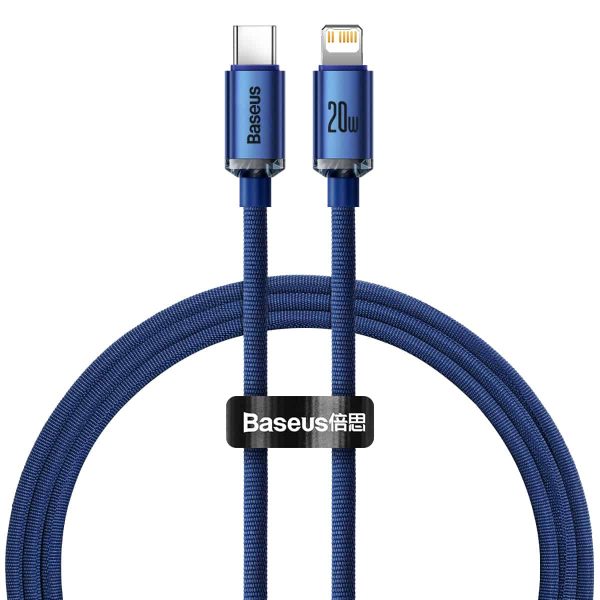 Baseus Crystal Shine Cable Type-C To Lightning Fast Charging Cable  - 20W - 1.2M   Blue Online