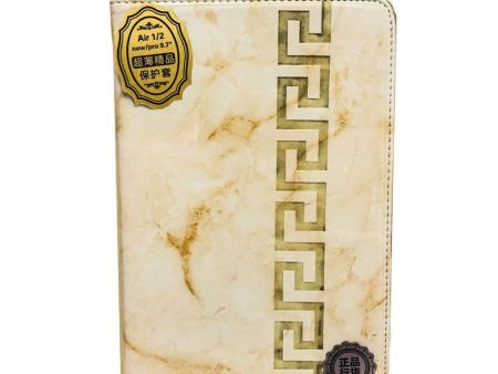 Marble Print Apple Flip Cover - iPad Mini 1   2   3   4   Yellow Supply