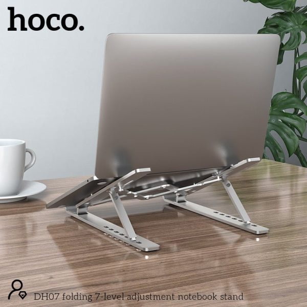 Hoco DH07 Folding 7-level Adjustment Notebook Stand - Silver Sale