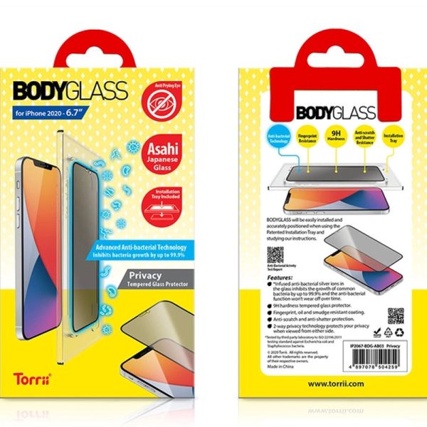 Torrii Bodyglass Anti-Bacterial Coating For Apple iPhone 12 Pro Max - Privacy Sale