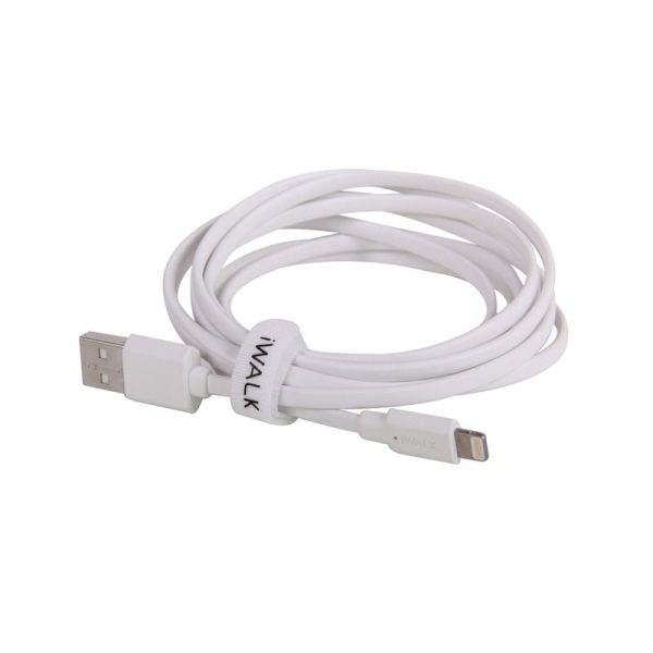 iWALK Trione Tangle Free Charging Cable - Lightning   1 Meter   White Hot on Sale