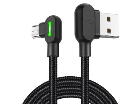 Mcdodo 90 Degree Light Cable - 1.2 Meters   Micro-USB   Black Supply