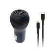 Powerology Ultra-Quick 32W Car Charger With Cable - USB-C   32W   Black Supply