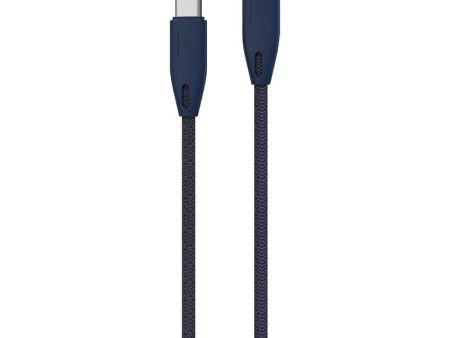 Powerology Braided - USB-C to Lightning Cable   6.6ft   Blue Supply