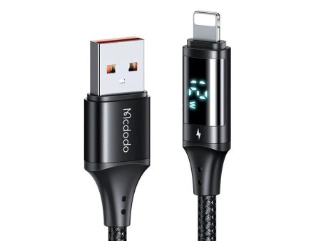 Mcdodo Digital Pro Fast Charge Data Cable - 1.2 Meters   Lightning   Black on Sale