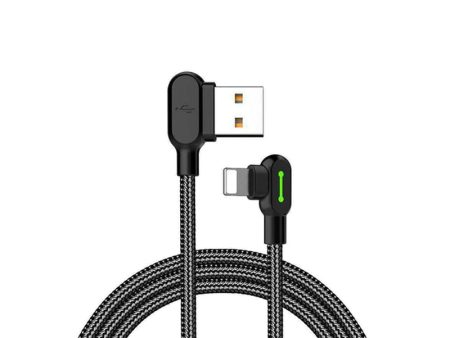 Mcdodo 90 Degree Light Cable Lightning Data Cable - 1.2 Meters   Lightning   Black Online Hot Sale